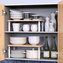 Cabinet Organizer Shelf, Spice Rack Set of 2 Kitchen Pantry Cupboard Shelves, Stackable, Height Adjustable, Natural Bamboo (15.6" W) by CozyNest Decor