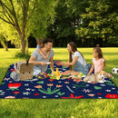 Extra Large Picnic Blanket Waterproof,80"x 80"Foldable Machine Washable Beach Blanket,Outdoor Blanket for 6-8 Adults,Suitable for Indoor Crawling,Park Beach,Camping,Hiking,Family Travel(Light Blue) by TinyTreasures Baby Boutique