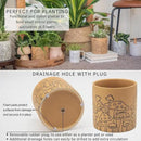 BASE ROOTS Mushroom Planter, Speckled Terracotta, Indoor/Outdoor, Holds Small Plants by GreenHaven Gardens
