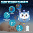 Baby Crib Mobile with Music and Lights for Boys Musical Mobile Animals for Crib Bassinet Girls Toys Hanging Portable Safari Nursery Decor Blue by TinyTreasures Baby Boutique