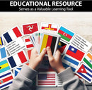 Zastic! World Flags Flashcards - 245 Country Flags, Capitals, Languages & Continents - Gloss Laminated Kids Geography Flash Cards by TinyTreasures Baby Boutique