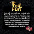 Skillmatics Foil Fun - Pretty Patterns, 18 DIY Magnets Mess-Free Art, Colorful Creative Party Activity, Craft Kits, 60+ Foam Stickers, Gifts for Kids, Teens, Adults, Families by TinyTreasures Baby Boutique