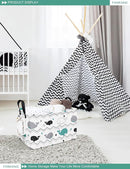 FANKANG Storage Bins, Nursery Hamper Canvas Laundry Basket Foldable with Waterproof PE Coating Large Storage Baskets for Kids Boys and Girls, Office, Bedroom, Clothes,Toys(Rec-whales ） by TinyTreasures Baby Boutique