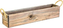 20" Rectangular Rustic Wood Planter with Handle and Plastic Liner l Rustic Barn Wood l Country Style, Home and Wedding Decorations, Garden Ornaments (20x4 w Handle Set of 2, Natural) by GreenHaven Gardens