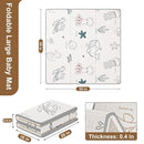 59x59 Baby Play Mat, Foldable Baby Mat for Floor Tummy Time and Crawling Mat, Waterproof & Anti-Slip Reversible Portable Play Mat for Toddler Infant by TinyTreasures Baby Boutique