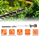 52cc Gas Trimmer Weed Eater, 6 in 1 String Trimmer, Wheeled Edger, Hedge Trimmer and Brush Cutter Blade for Quick Weed Grass Cleaning Crop Seed Soil Protection Tools by GreenHaven Gardens