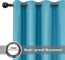 HolidayIdeas 4 Panels Linen Outdoor Curtains for Patio Waterproof-Teal Outside Curtains 54"x 84"-Indoor/Outdoor Curtains Weatherproof, Privacy for Pergola, Porch, Gazebo, Living Room, Backyard by CozyNest Decor