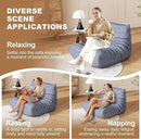 Bean Bag Chairs for Adults, Bean Bag Sofa - Adult Size with Soft Waterproof Fabric for Living Room, Apartments, Reading Corner, Gaming, and Movie Venue (Gray) by CozyNest Decor