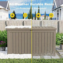 230 Gallon Outdoor Deck Box,Storage Lockable Waterproof Patio Furniture,Garden Tools,Cushions,Pool Accessories Outside Storage Resin Box(Grey) by CozyNest Decor