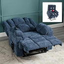 Dual Motor Power Lift Recliner Chair with Massage and Heat for Elderly People, Infinite Position, Dark Blue Recliner Chair, Chenille Fabric Lift Chair by CozyNest Decor