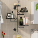Rotating Wall Plant Shelves Versatile Window Plant Shelf for Indoor Plants Bathroom Living Room Use Wall Planter with Durable Metal Material 4 Pots by CozyNest Decor