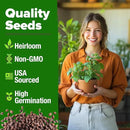 HOME GROWN Catnip Seeds (2 Pack) 𝗡𝗢𝗡-𝗚𝗠𝗢, 𝗨𝗦𝗔-𝗦𝗢𝗨𝗥𝗖𝗘𝗗 Heirloom Herb 4232 Seeds - Indoor or Outdoor Seed - High-Germination Cat Nip - Cat Safe Plants (Nepeta cataria) by GreenHaven Gardens