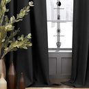 Black Out Curtains 108 Inches Long 2 Panel Burg for Bedroom Window Solid Modern Blackout Linen Drapes Back Tab Sun Heat Cold No Light Blocking Curtains for Winter Living Room Blinds Shades Elegantes by CozyNest Decor