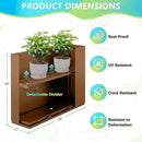FENCY Metal Planter Box, Large Rectangular Planters for Outdoor Plants, Outdoor Tall Planters with Drainage Holes, Brown Metal Planters (30" L x 12" W x 24" H) by CozyNest Decor