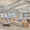 Modern Round Crystal Chandeliers, 30" Crystal Chandeliers for Dining Room,Silver Tree Branches Chandelier, for Living Room,High Ceiling,Foyer,Entryway,Kitchen Island by CozyNest Decor