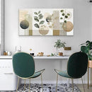 TAIJXAGSG Green Boho Wall Art Minimalist Canvas Wall Art Decor Geometric Line Leaf Beige Green Wall Art Canvas Artwork Print Paintings Abstract Art Botanical Boho Room Office Home Wall Decor 20"X 40" by CozyNest Decor