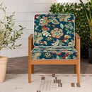 LVTXIII Patio Chair Cushions 22"x22"x3", Water-Repellent Outdoor Seat Cushions for Patio Furniture, Square Chair Pads with Ties for Home Garden Decoration, Set of 2, Peacock Blue by GreenHaven Gardens