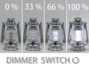 YAKii LED Vintage Lantern Metal Hanging Hurricane 12 LED Dimmer Switch Cold White Battery Operated Power Outage Indoor Camping Lighting Outdoor Brooklyn (Silver 2 Pack) by CozyNest Decor