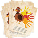 Handprint Art Craft Kits, DIY Happy Thanksgiving Keepsake, Handprint Baby Keepsake Gifts, 10 Turkey Cards, Thanksgiving Party Games, Make Your Own Thank You Greeting Cards Gifts for Mom and Dad, 01 by TinyTreasures Baby Boutique