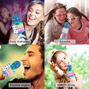 BlueFire 4 in 1 Karaoke Wireless Microphone with LED Lights, Portable Microphone for Kids, Great Toys for Kids, Girls, Boys and Adults (Blue) by TinyTreasures Baby Boutique