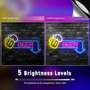Beer Neon Signs Led Beer Neon Sign for Wall Decor Dimmable Bar Led Sign Neon Sign for Man Cave Bedroom Home Bar Shop Pub Bistro Party Game Room Decor Gifts by CozyNest Decor