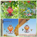 BOLITE Hummingbird Feeder, Hand Blown Glass Hummingbird Feeders for Outdoors Hanging, with Ant Moat and 5 Feeding Ports, 22 Ounces, Peony Flower Shape, Red, Gifts for Women Men, Gifts for Mom Dad by GreenHaven Gardens