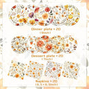 Fall Party Supplies - 60Pcs Autumn Thanksgiving Plates and Napkins Pumpkin Maple Leaf Table Decorations for Fall Birthday,Thanksgiving Party by CozyNest Decor