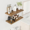 30" Floating Shelves for Wall, 12" Deep Slim Walnut Floating Shelves, Wall-Mounted Shelves for Bedroom, Living Room, Kitchen, Bathroom - Set of 2 by CozyNest Decor