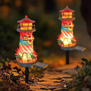 Dazzle Bright Miniature Lighthouse Pathway Decorative Lights, Solar Lights Outdoor Miniature Lighthouse Waterproof Garden Stake Light for Fairy Garden Pathway Lawn Yard Gifts Decoration by CozyNest Decor