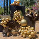 140pcs Gold Balloon Arch Kit, Gold Balloons of Different Sizes Pack of 18 12 10 5 Inch Party Balloon Kit for Birthday Party or Balloon Arch as Graduation Wedding Baby Shower Party Decorations by TinyTreasures Baby Boutique