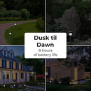 TECHKO Solar Classic Lantern Garden Pathway Lights – Dusk-to-Dawn, Weather-Resistant Outdoor LED Lighting (4-Pack) by GreenHaven Gardens