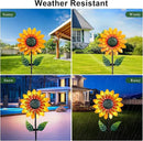 Sunflower Solar Wind Spinner, 52" Metal Wind Spinner with Kinetic Wind Sculpture Windmills for Outdoor Lawn & Garden Patio Decoration by CozyNest Decor