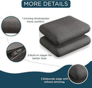 Codi Outdoor Cushions for Patio Furniture 24x24 Inch, Waterproof Chair Seat Cushion with Textured Fabric, Handles & Adjustable Straps, Fade Resistant - Set of 2, Grey by GreenHaven Gardens