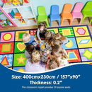 Booooom Jackson Seating Classroom Rug for Kids Room Seating Décor, 7'54''x13'12'' Vibrant Geometric Patterns Large Preschool Carpet Seating Rug for Teaching and Playroom, Non-Slip Rubber Backing by CozyNest Decor