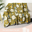 Boho Throw Blanket for Bed - 100% Pure Cotton Ultra Soft Rustic Quilt - Farmhouse Decor Bed Blankets, All Season Rustic Throw for Sofa Couch Chair(80''x 90'', Flower Branch) by CozyNest Decor
