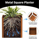 Corten Steel Planter Box 24" L x 24" W x 24" H,Large Metal Square Planter for Outdoor Plants,Metal Cube Flower Pot with Drainage Hole for Porch Hotel Patio Yard by GreenHaven Gardens