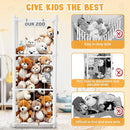 Stuffed Animal Storage & Organizer, Wooden Cute Zoo Toy Holder for Toddler Rooms, Playrooms & Bedrooms（White） by TinyTreasures Baby Boutique