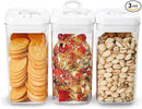 Felli Flip Tite Food Storage Container with Lid Airtight 4" Ring Seal Flip Top, Stackable Acrylic Canister Jar for Pantry Kitchen Counter, Snack Coffee Bean Granola Pet Treats Cracker Holder (1.3 qt) by TinyTreasures Baby Boutique