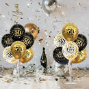 TONIFUL 4 Set Black Gold Balloon Stand Kit for Birthday Decorations for 50th,Balloon Centerpieces for Table Party Decorations Cheers to 50 Years Old Birthday for Men and Women by TinyTreasures Baby Boutique