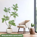 Artificial Mahonia Fortunei Tree 5FT,Tall Fake Plant Artificial Sumac Tree, Faux Plants Indoor Fake Plants Decor with Pots for Home Office Bathroom Bedroom Living Room Decorations Housewarming by CozyNest Decor