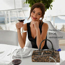 Wine Clutch Bag (Thermal Insulated) Trendy Women’s Carry Tote | Holds Red & White 750mL Bottles | Trendy Fashion | Incl. Portable Waiter-Style Corkscrew (Cougar) by TinyTreasures Baby Boutique