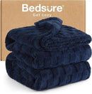 Bedsure GentleSoft Blankets Queen Size for Bed - Super Soft Cozy Blanket for Women Men Girls, Large Fuzzy Fleece Throw for Bedroom Decor, Navy Blue, 90x90 Inches by CozyNest Decor