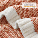 Snuggle Sac Orange Fall Blanket Twin Size, Oversized Soft Warm Cozy Knit Bedding Blanket, Luxurious Microfiber Blankets for Bed, Orange, 60x80 inches by TinyTreasures Baby Boutique