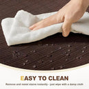 downluxe Chair Cushions for Dining Chairs, Waterproof Kitchen Chair Pads, Non-Slip Dining Seat Cushion with Ties, 17" x 16" x 2.5", Brown, 4 Pack by CozyNest Decor