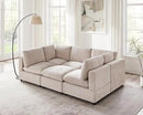 Modular Sectional Sofa, Convertible Sofa Couch Modular Sofa with Ottoman, Sectional Sofas for Living Room Small Apartments by CozyNest Decor