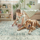 LIVEBOX Washable 2x6 Runner Rug for Bathroom, Non Slip Kitchen Mats for Floor Entryway, Boho Indoor Front Door Mat Low-Pile Runners for Hallways, Farmhouse Rugs for Laundry, Sage Green by TinyTreasures Baby Boutique
