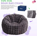 Hobestluk Bean Bag Chair Oversized Bean Bag Chair for Adults Donut-Shaped Large Bean Bag with Spacious Design for Living Room Bedroom or Reading Nook (Bubble Dark Grey) by CozyNest Decor