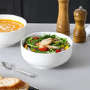 MALACASA Salad Bowls Set, 44 OZ (7") Large Soup Bowls Cereal Bowl for Kitchen, White Ceramic Bowls Set of 2, Dishwasher & Microwave Safe,Series REGULAR by CozyNest Decor