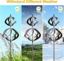 LimeHill Wind Spinner for Yard and Garden - Large Metal Windspinners for Outdoor Decorations (Silver Spherality) by CozyNest Decor