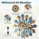Decoroca Outdoor Wind Spinners - 72in Metal Sculpture, Classic 360° Kinetic Spinner by GreenHaven Gardens